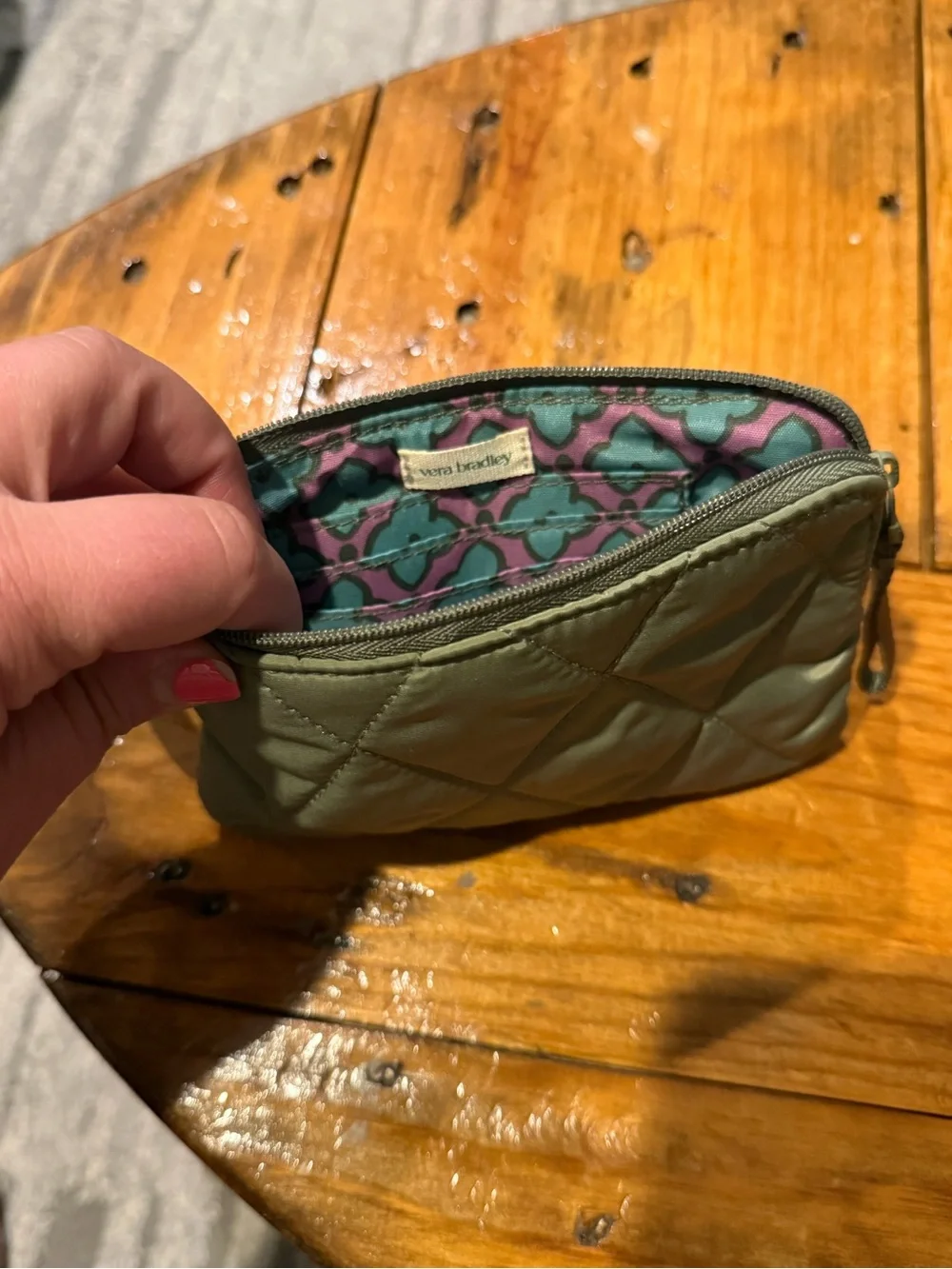 Vera Bradley quilted wristlet